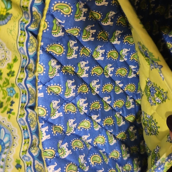 Vera Bradley 2006 Retired Citrus Elephamt Tote Bag Large 13x14.5" - Picture 5 of 15